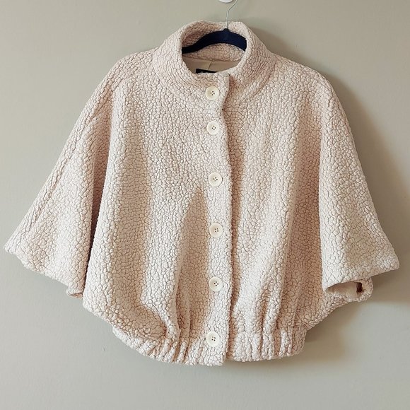 cartise Jackets & Blazers - Cartise Batwing Jacket Vintage Style Cozy Cream Fall Warm Beige Lined Coat Small